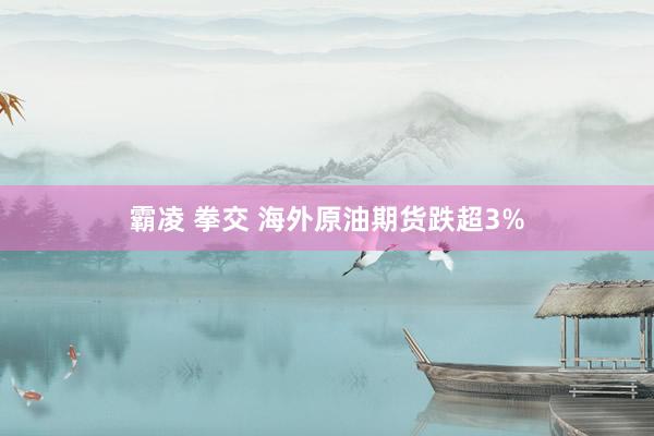 霸凌 拳交 海外原油期货跌超3%