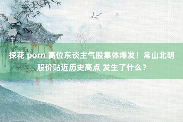 探花 porn 高位东谈主气股集体爆发！常山北明股价贴近历史高点 发生了什么？