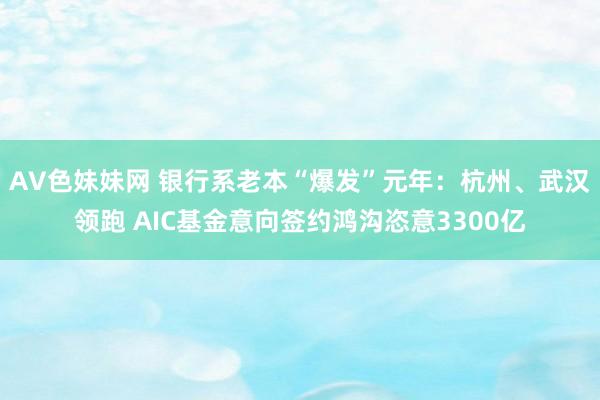 AV色妹妹网 银行系老本“爆发”元年：杭州、武汉领跑 AIC基金意向签约鸿沟恣意3300亿